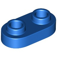 Lego deska (destička) 1x2 zakulacené konce, modrá (6315482)